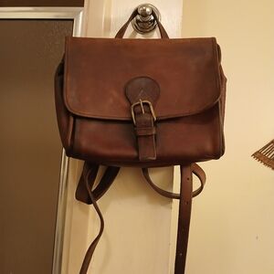 Robert Cheau. Classic Brown Leather Saddle/backpack  Bag. VINTAGE‎